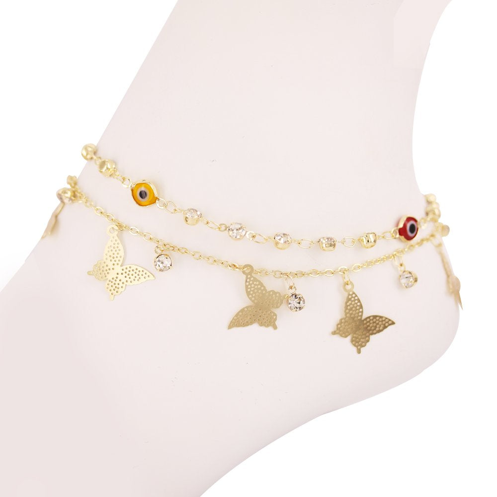 Pulsera Chunky Charms Mariposa Con Ojo A 1102