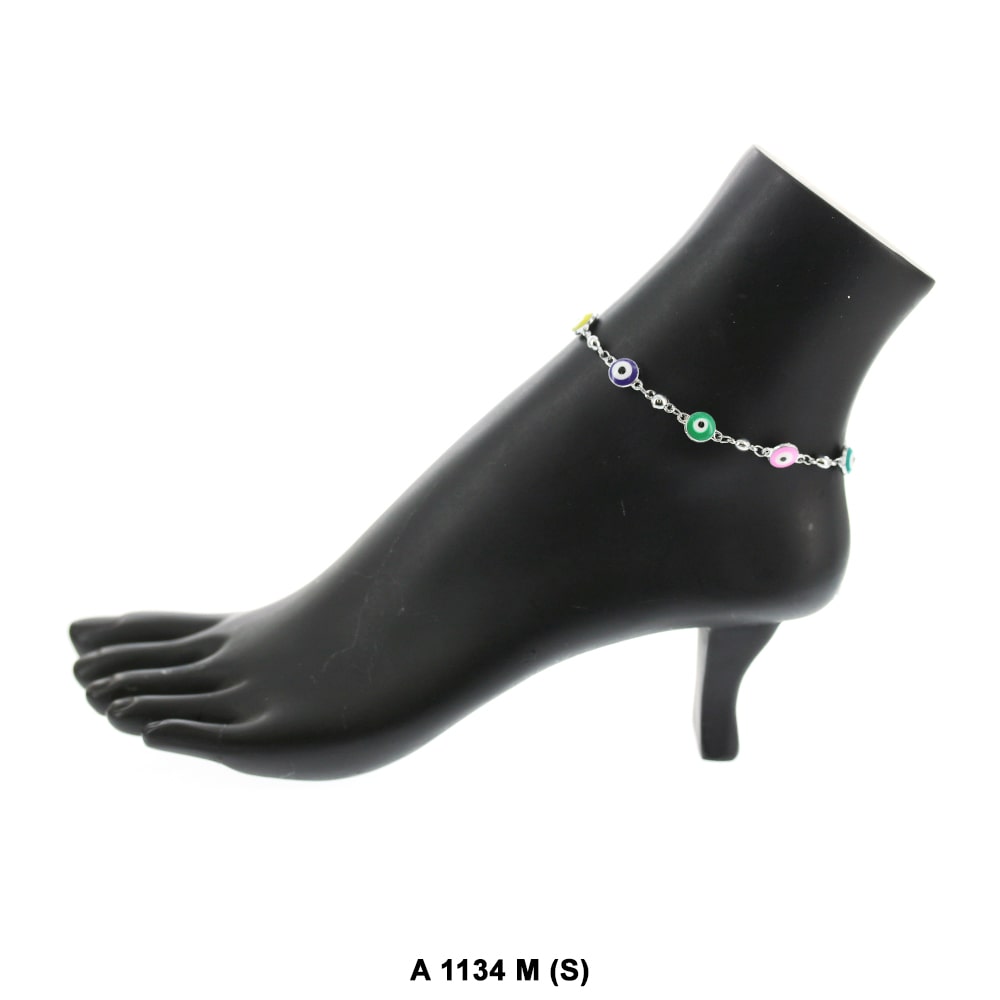 Moon Evil Eye Anklet A 1134 M S