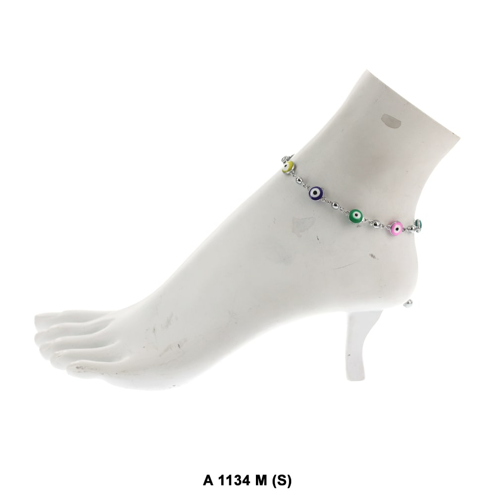 Moon Evil Eye Anklet A 1134 M S