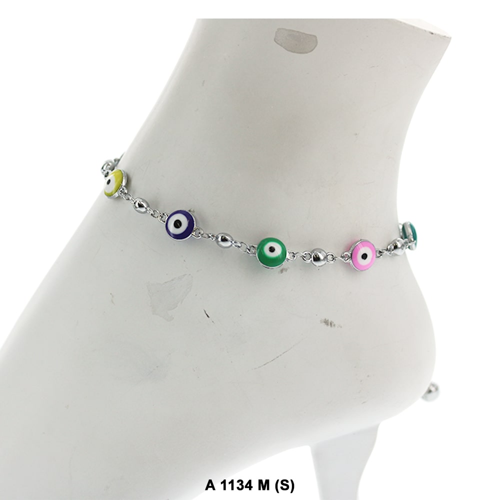 Moon Evil Eye Anklet A 1134 M S