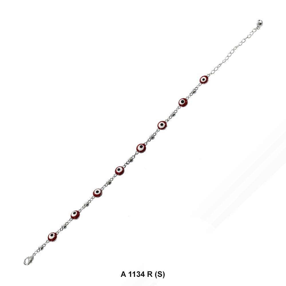 Round Evil Eye Beads Anklet A 1134 R (S)