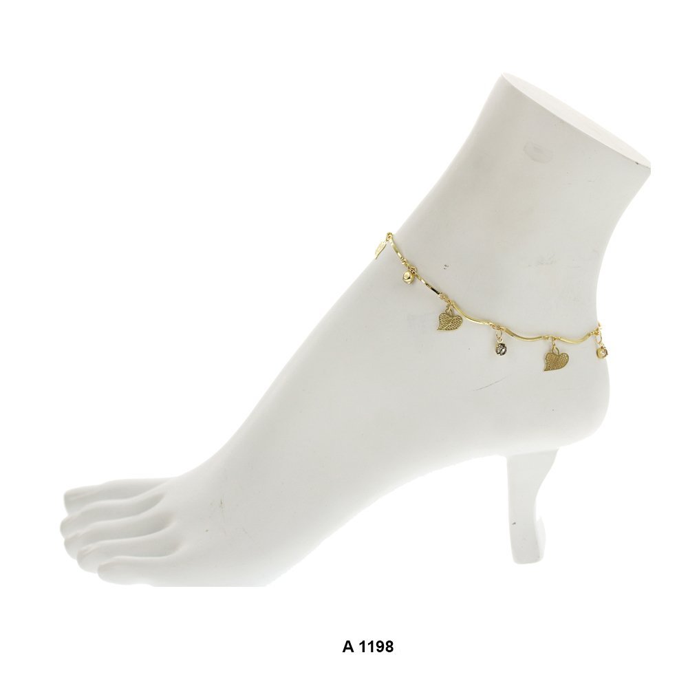 Heart Anklets A 1198 W