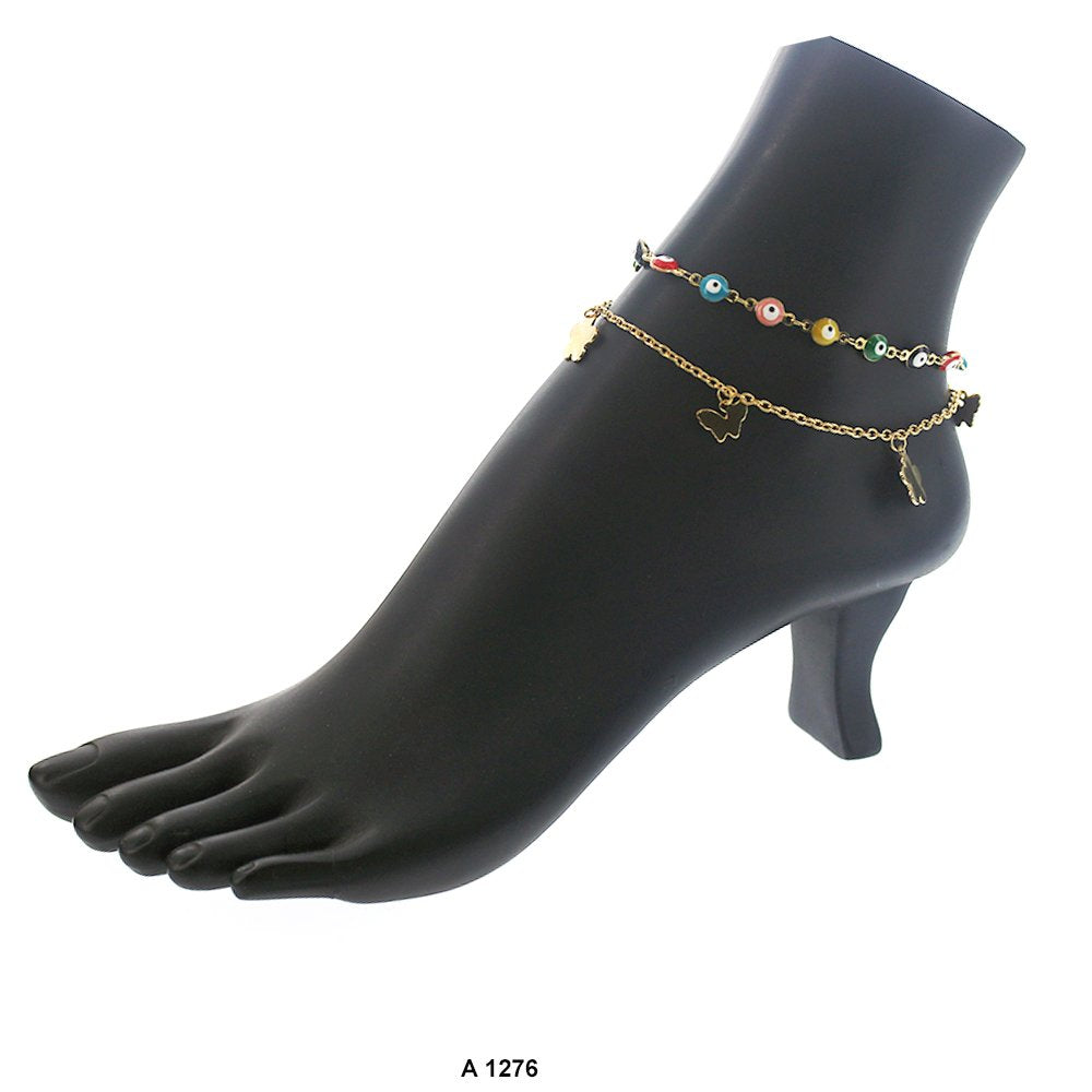 Stainless Steel Evil Eye Anklet A 1276