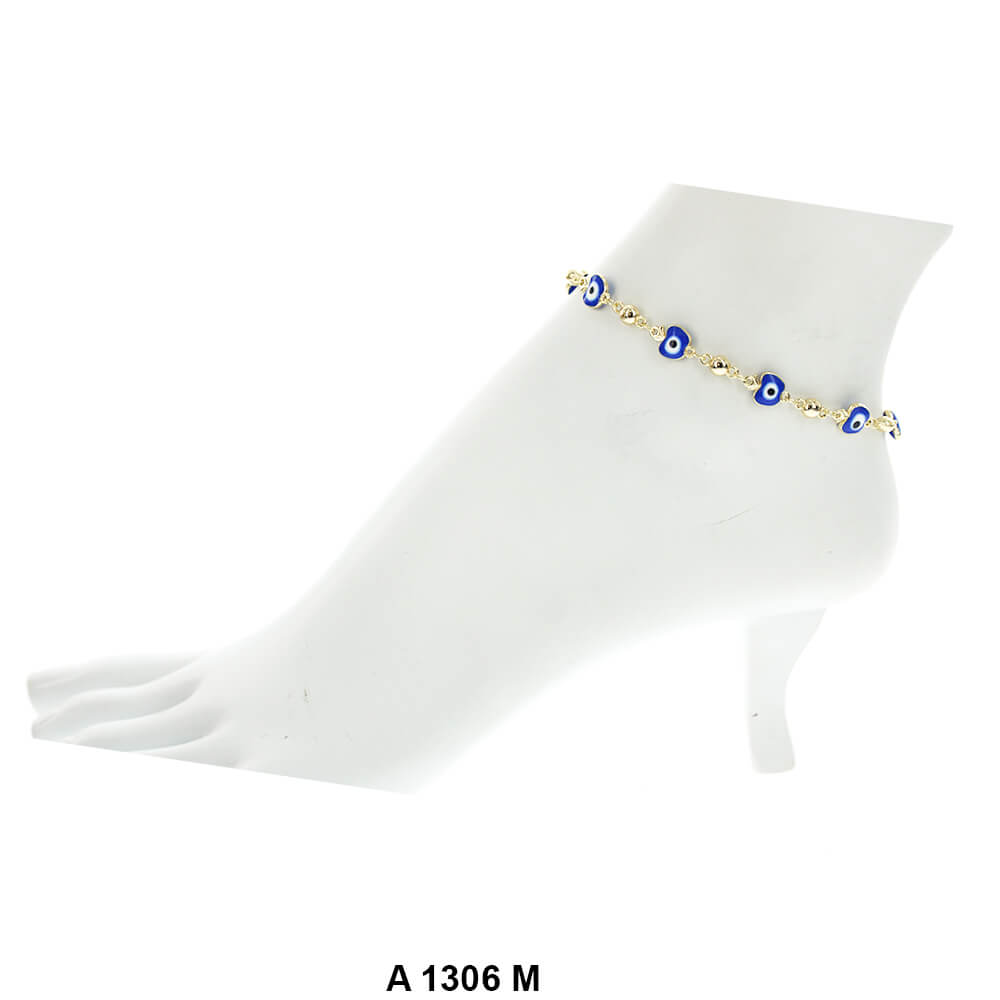 Apple Evil Eye Anklet A 1306 BL