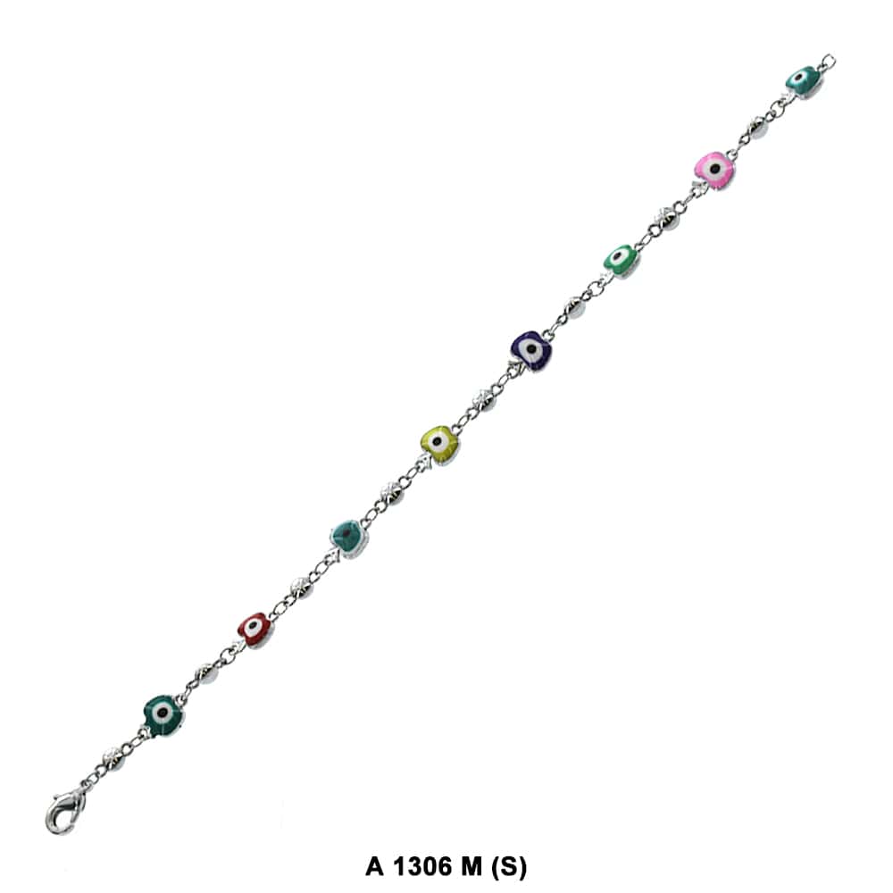 Moon Evil Eye Anklet A 1306 M S