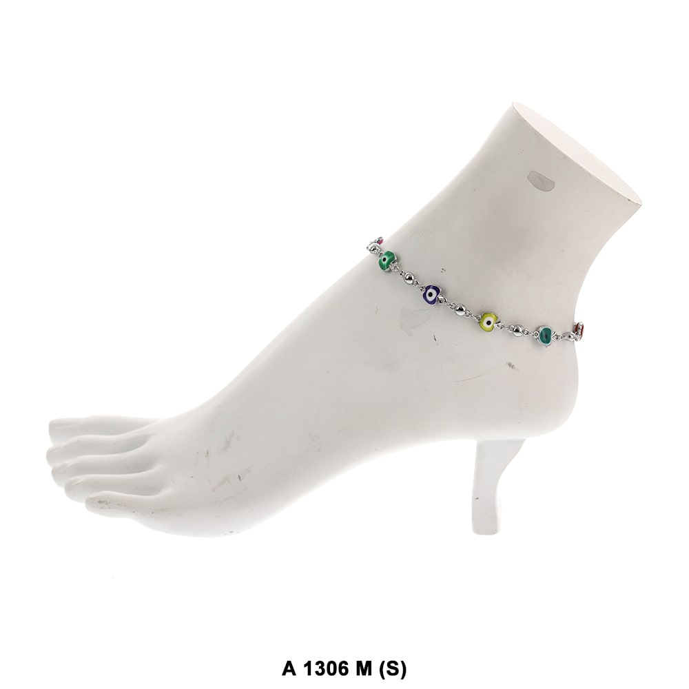 Moon Evil Eye Anklet A 1306 M S