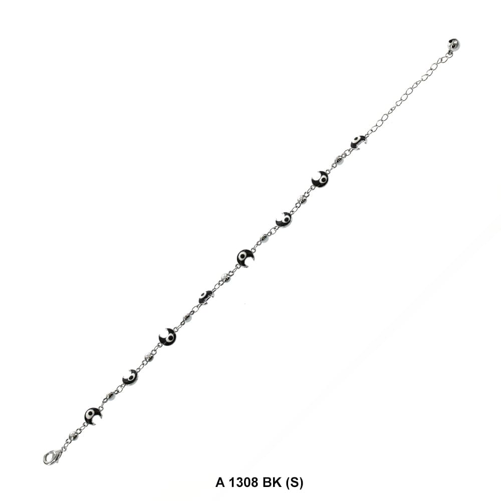 Moon Evil Eye Anklet A 1308 BK (S)