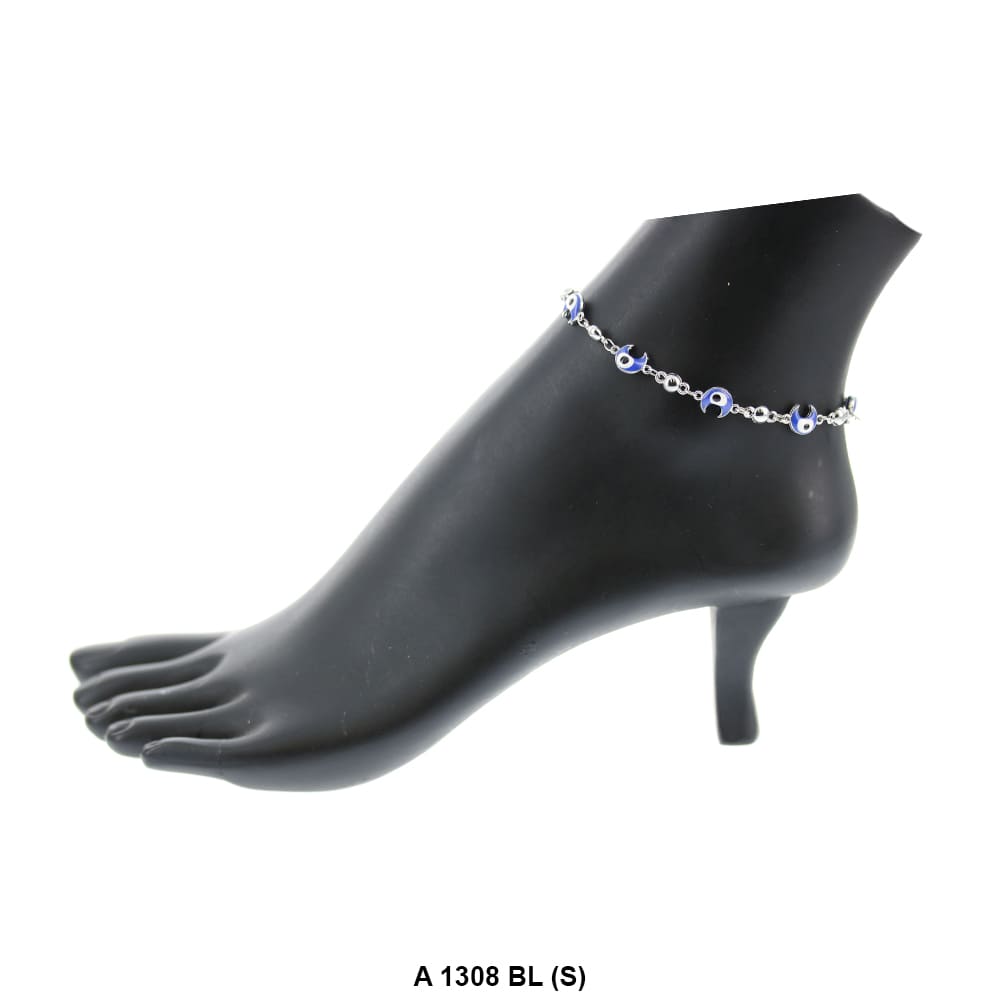 Moon Evil Eye Anklet A 1308 BL (S)