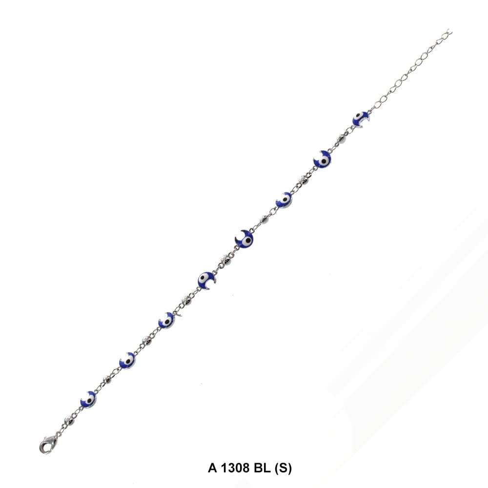 Moon Evil Eye Anklet A 1308 BL (S)