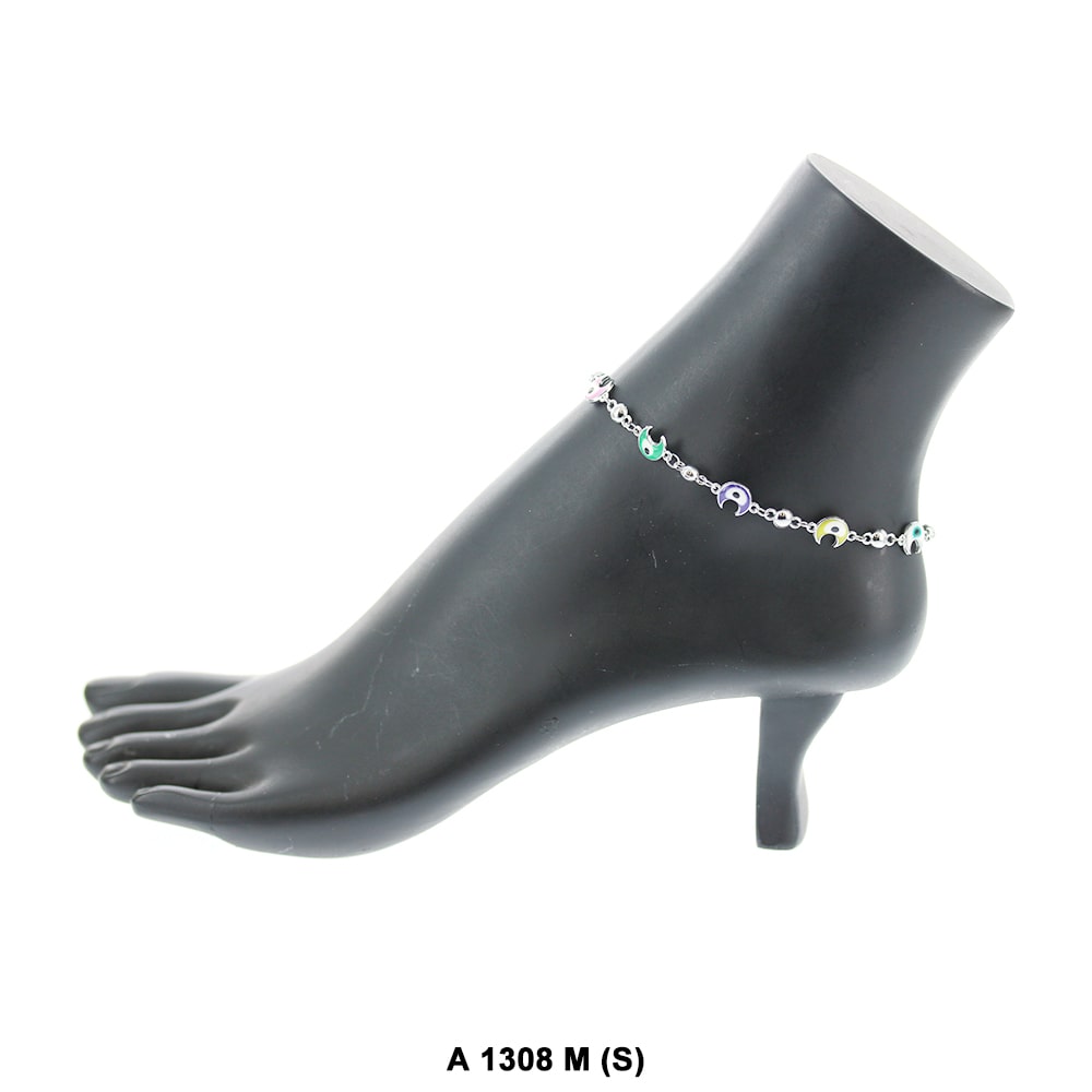 Moon Evil Eye Anklet A 1308 M S