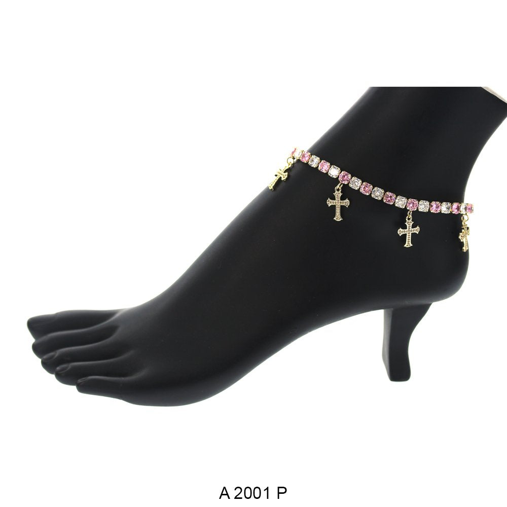 Cross Charm Anklets A 2001 P