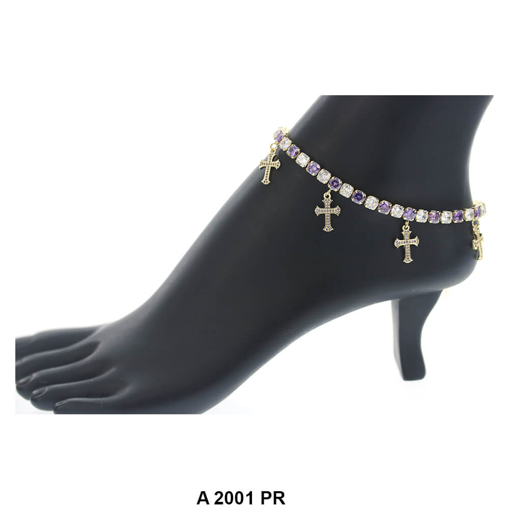 Cross Charm Anklets A 2001 PR