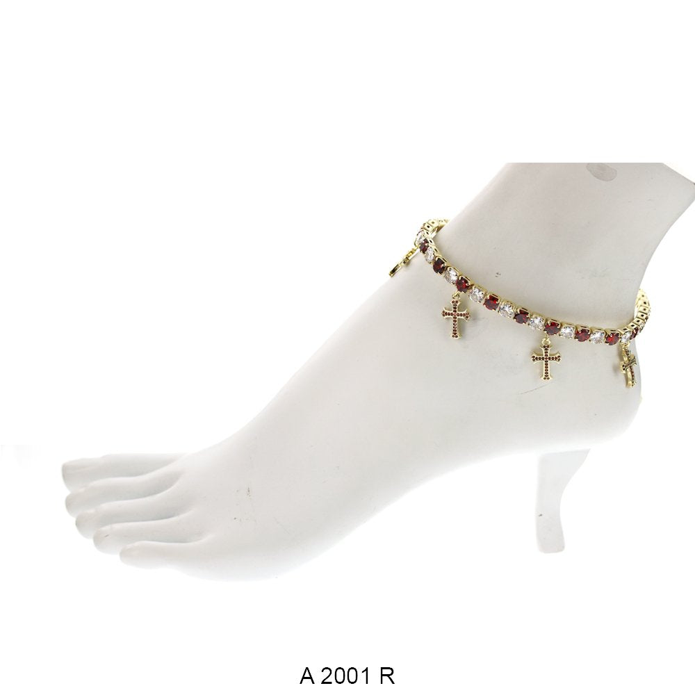 Cross Charm Anklets A 2001 R