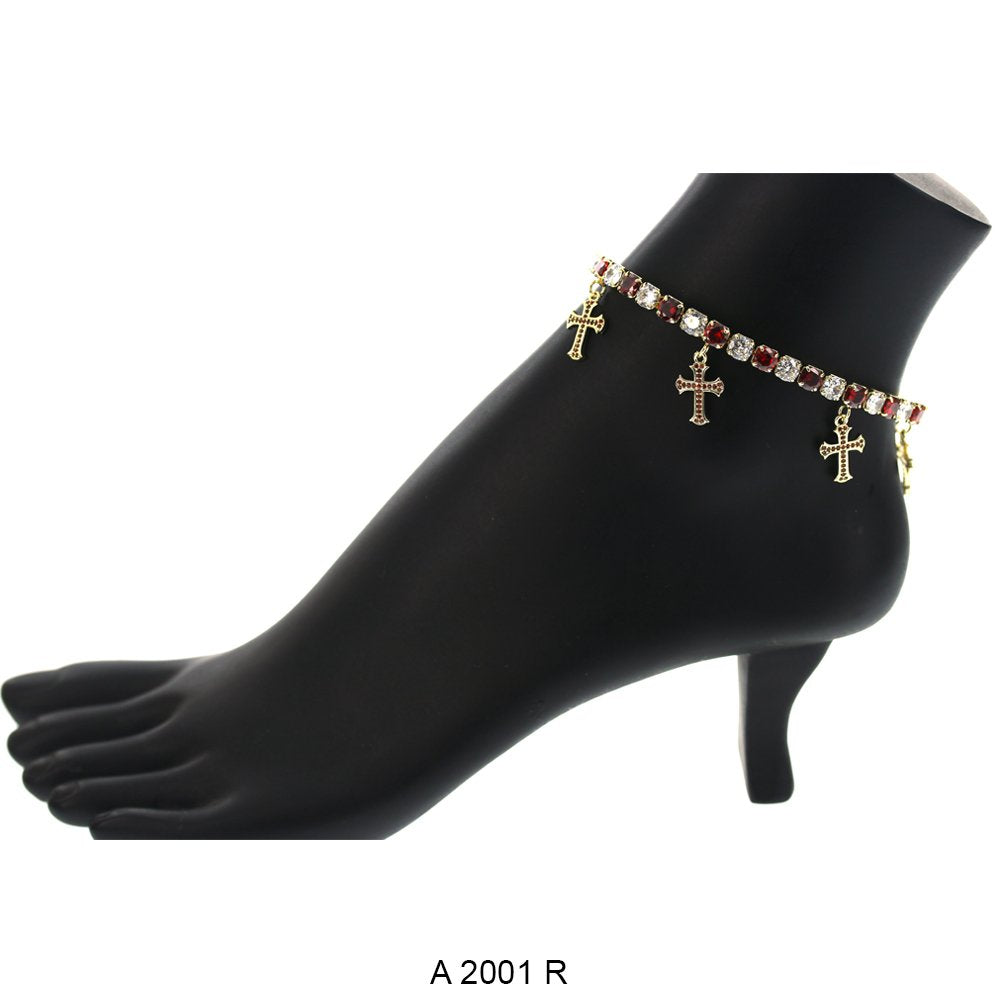 Cross Charm Anklets A 2001 R