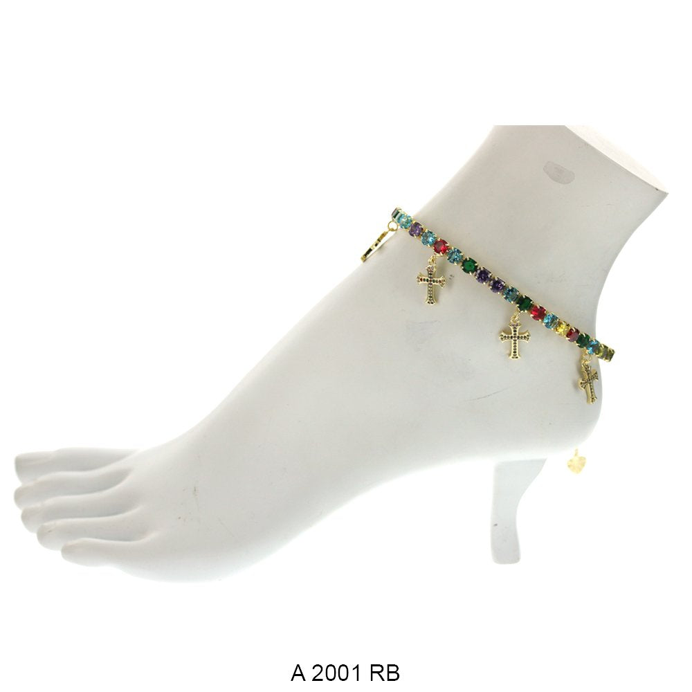 Cross Charm Anklets A 2001 RB