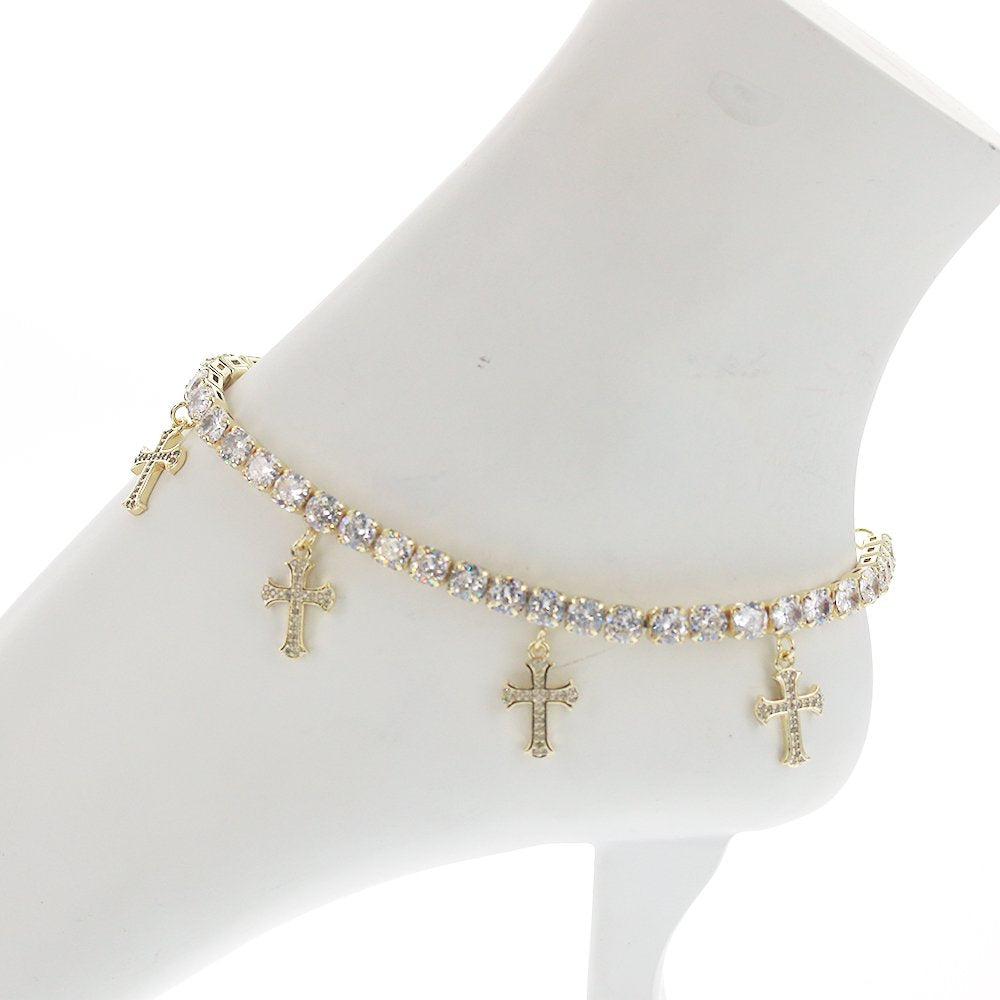Cross Charm Anklets A 2001 W
