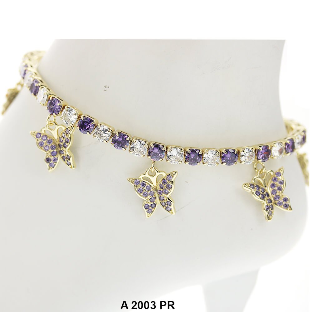 Tobilleras con dije de mariposa A 2003 PR