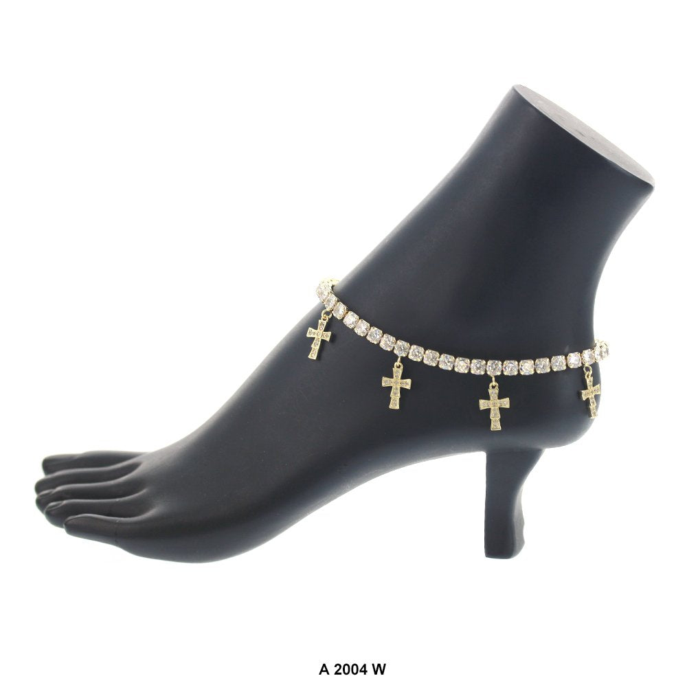 Cross Charm Anklets A 2004 W