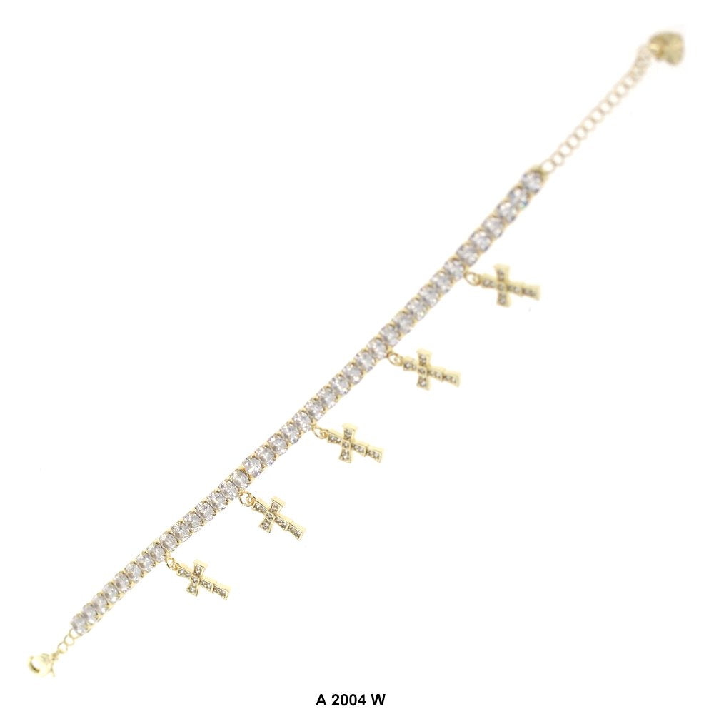 Cross Charm Anklets A 2004 W