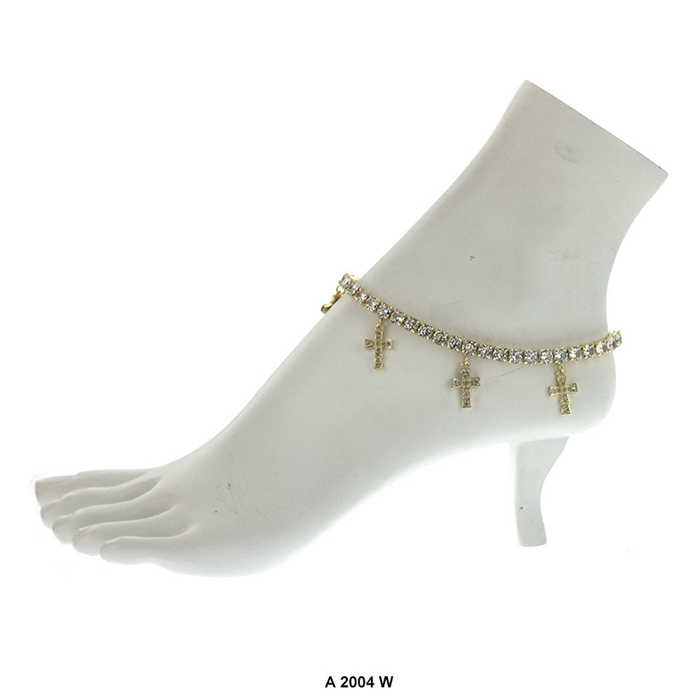 Cross Charm Anklets A 2004 W