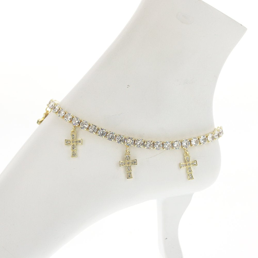 Cross Charm Anklets A 2004 W