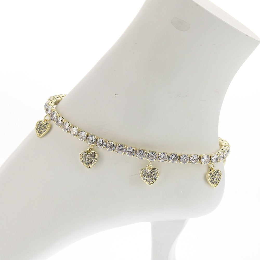 Heart Charm Anklets A 2007 W