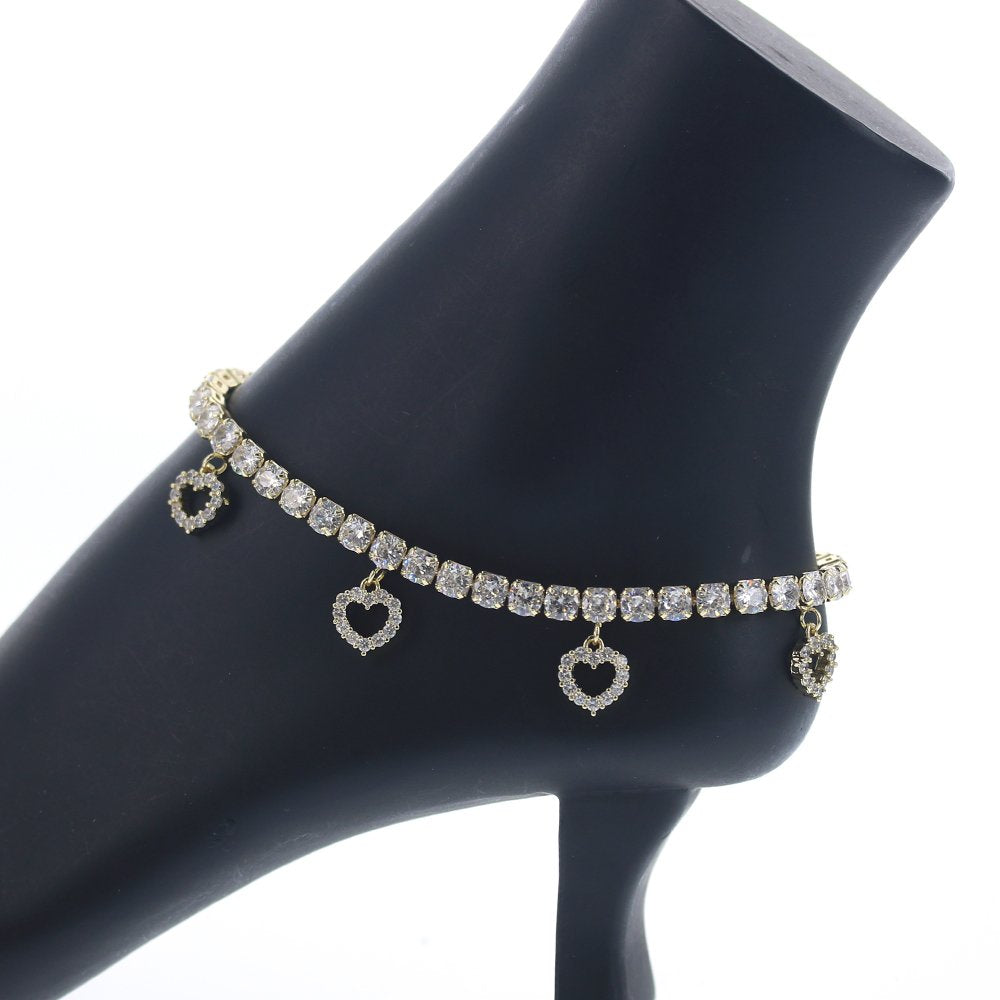 Heart Charm Anklets A 2008 W