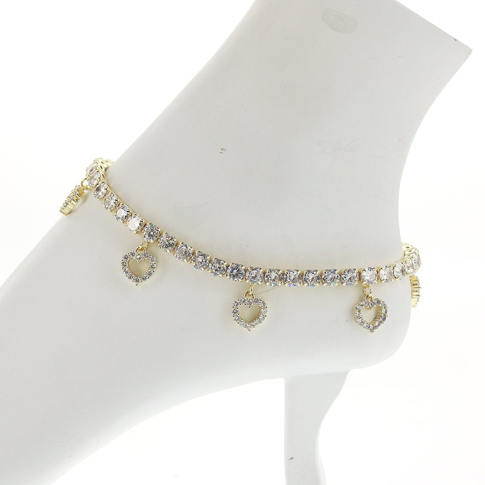 Heart Charm Anklets A 2008 W