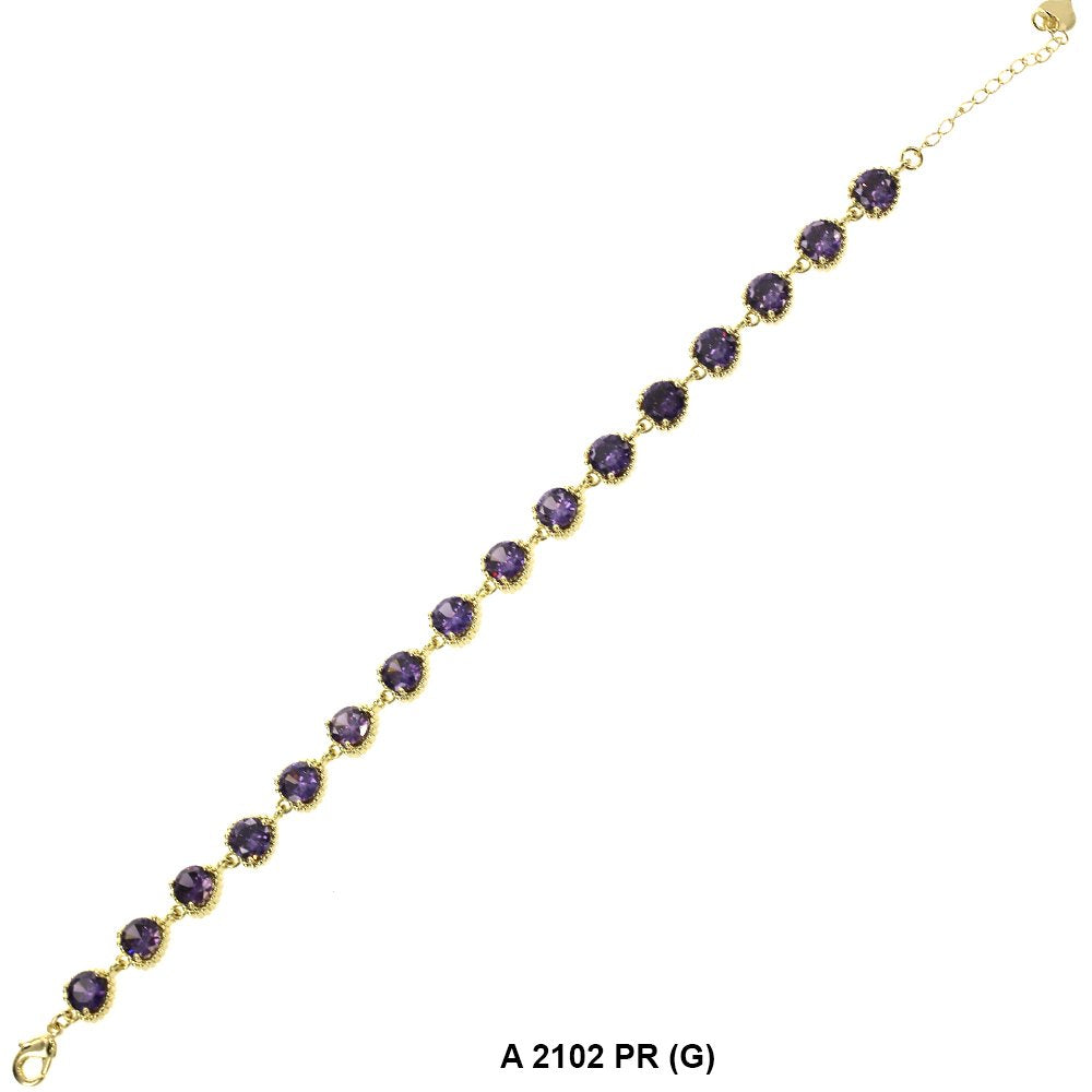 Full Stones CZ Anklet A 2102 (G) PR