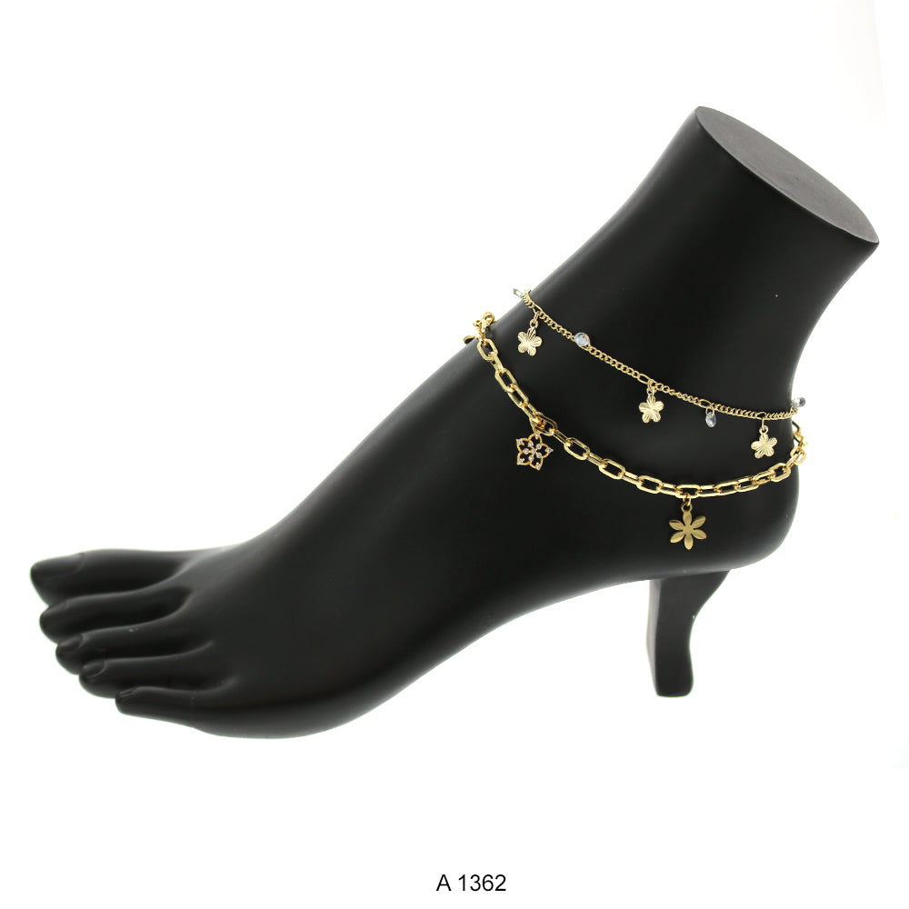 Gold Plated Anklet A 1362