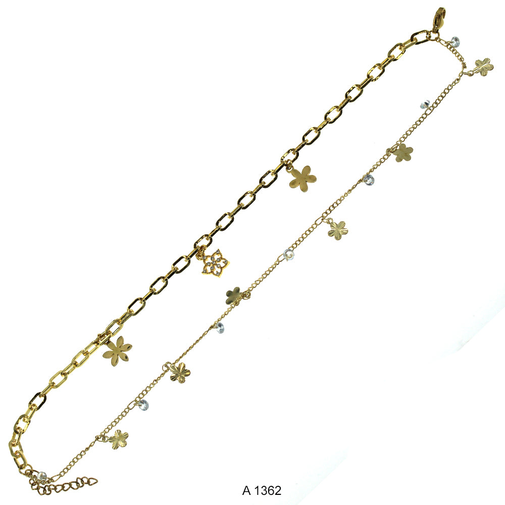 Gold Plated Anklet A 1362