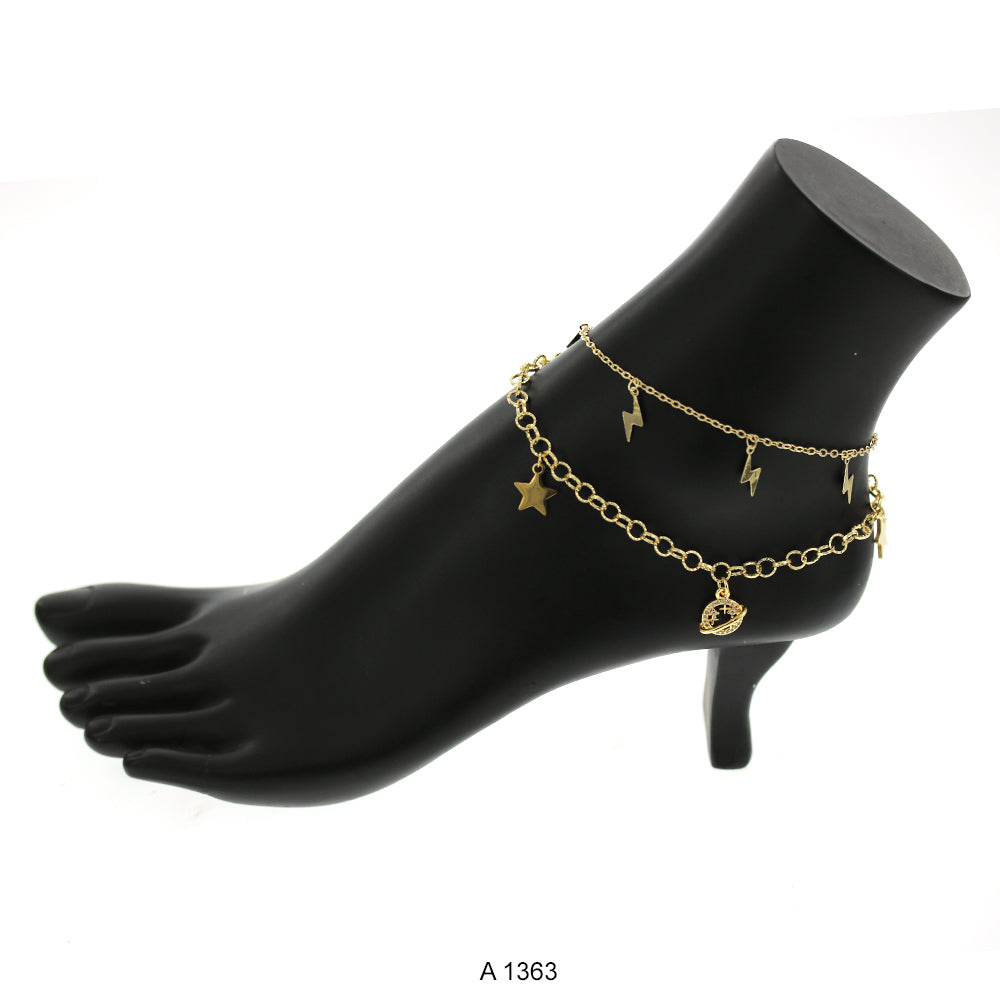 Gold Plated Anklet A 1363