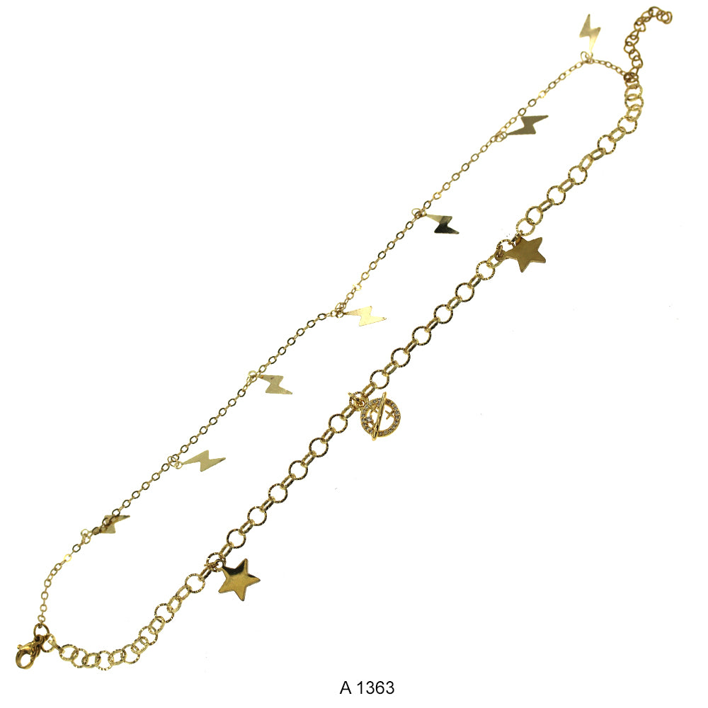 Gold Plated Anklet A 1363