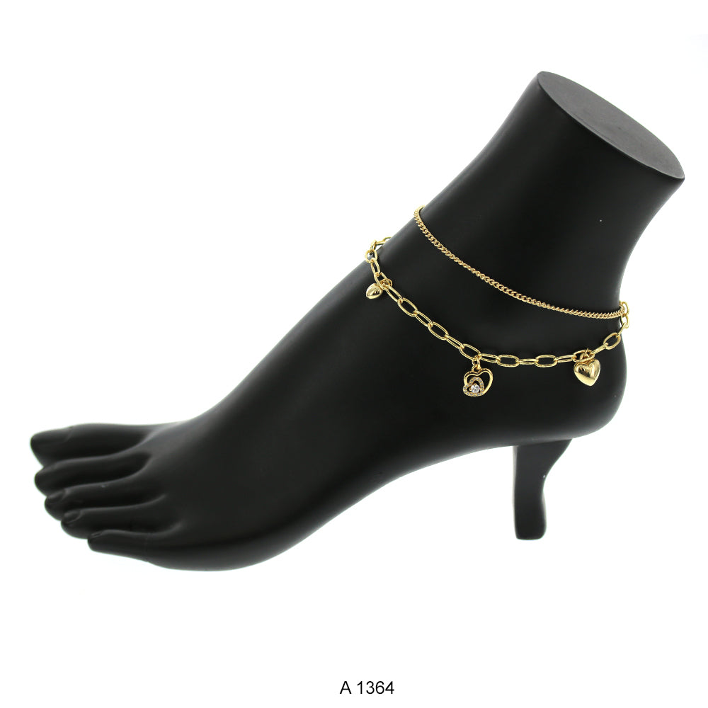 Gold Plated Anklet A 1364