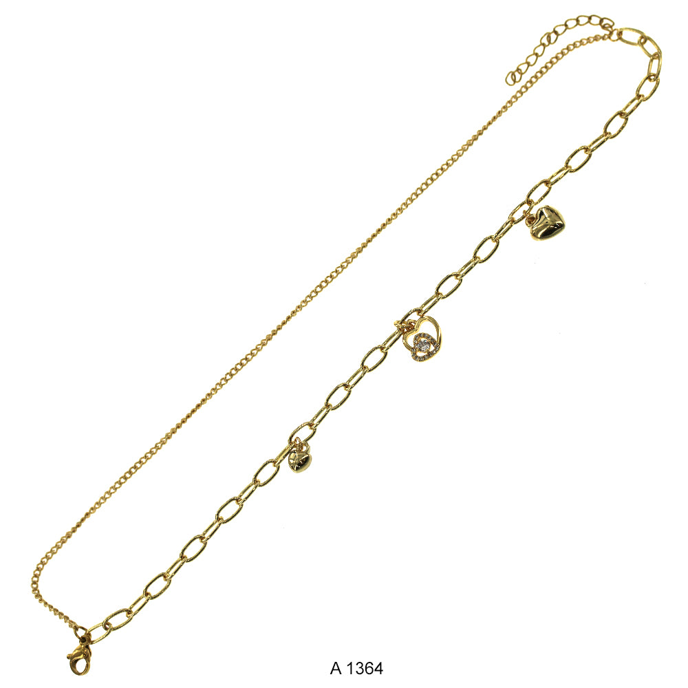 Gold Plated Anklet A 1364