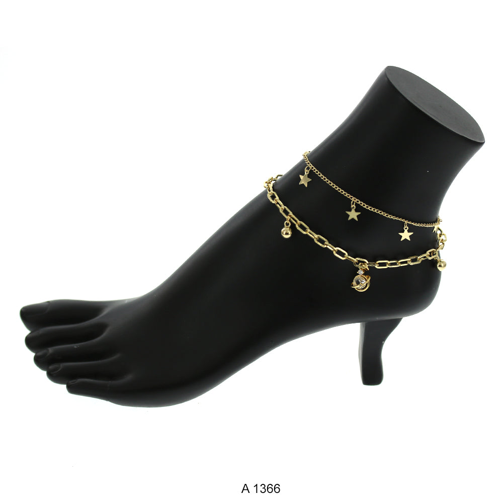 Gold Plated Anklet A 1366