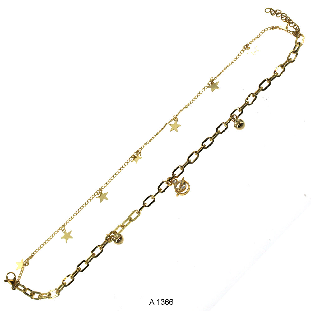 Gold Plated Anklet A 1366