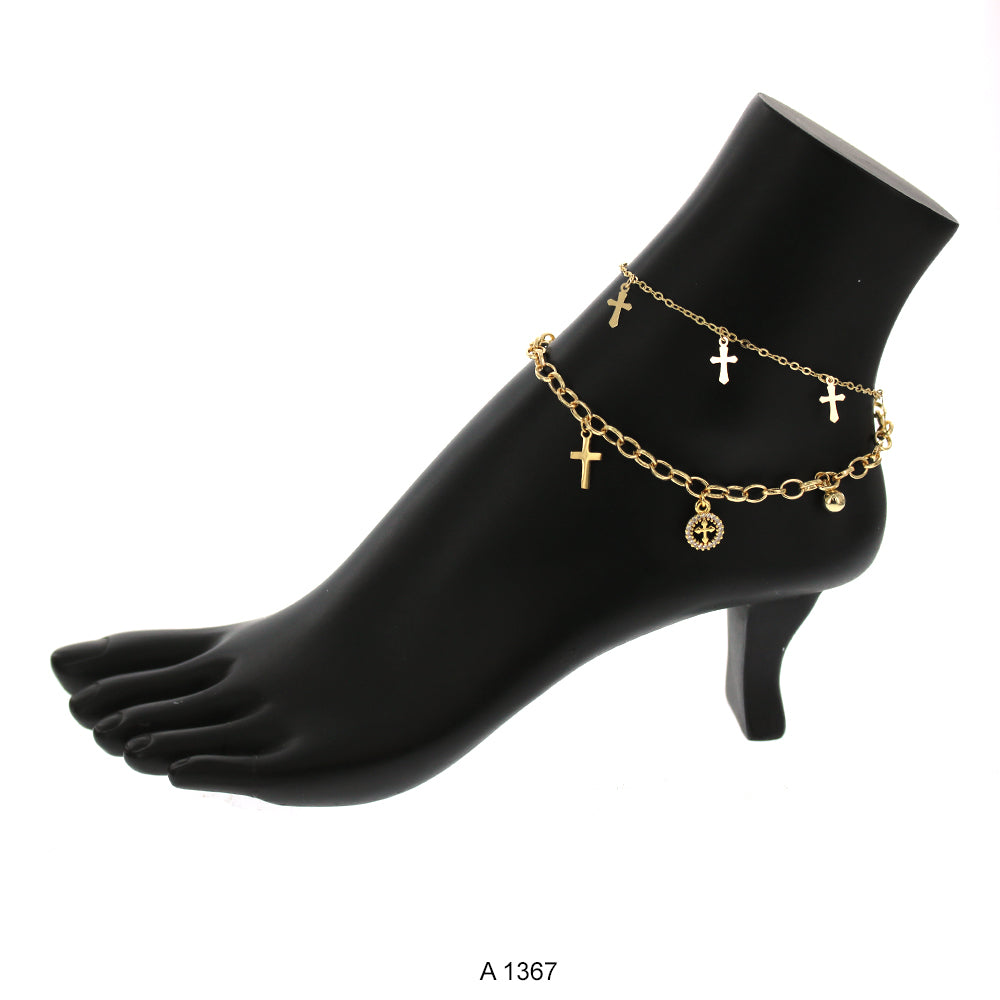 Gold Plated Anklet A 1367