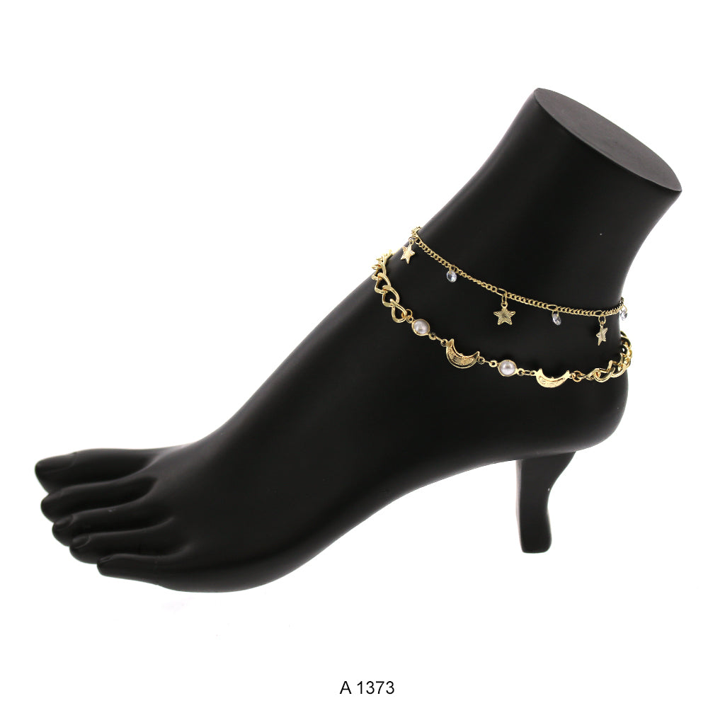 Gold Plated Anklet A 1373