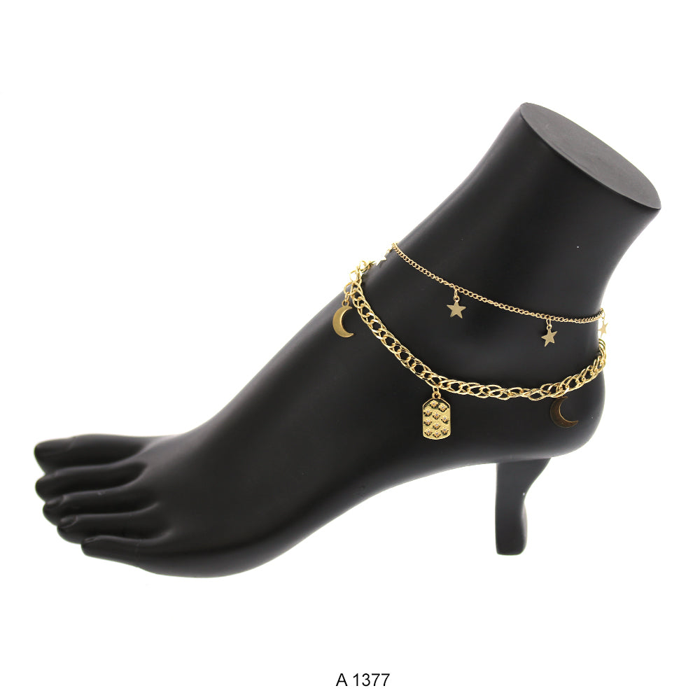 Gold Plated Anklet A 1377