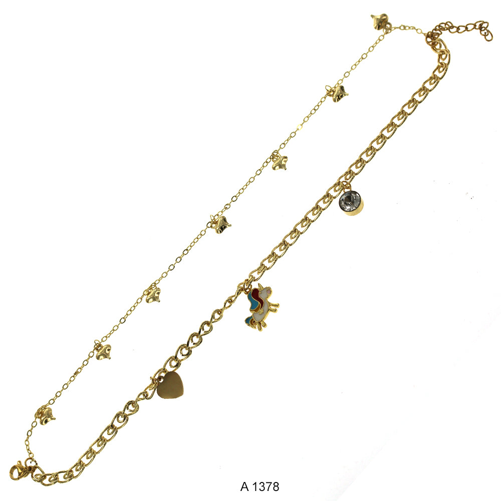 Gold Plated Anklet A 1378