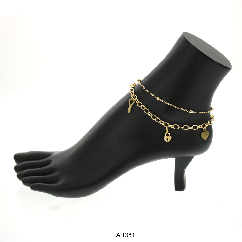 Gold Plated Anklet A 1381