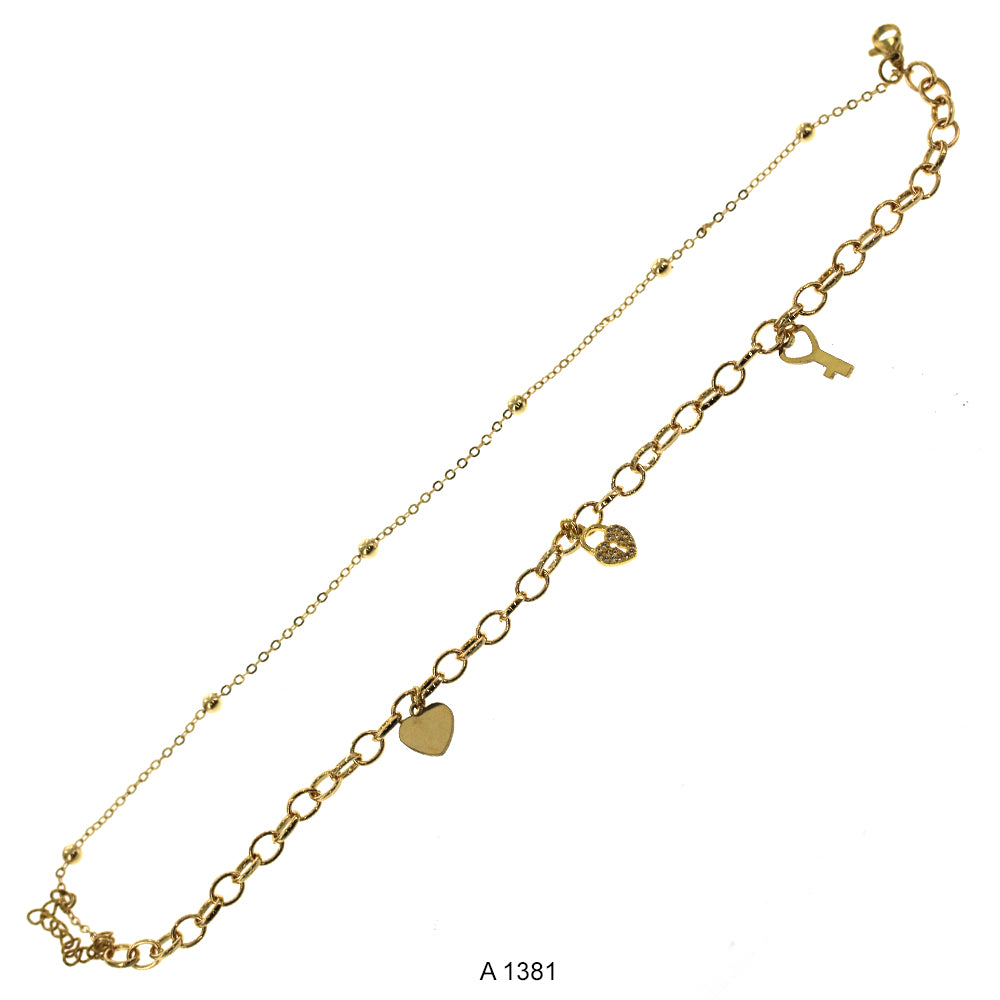 Gold Plated Anklet A 1381