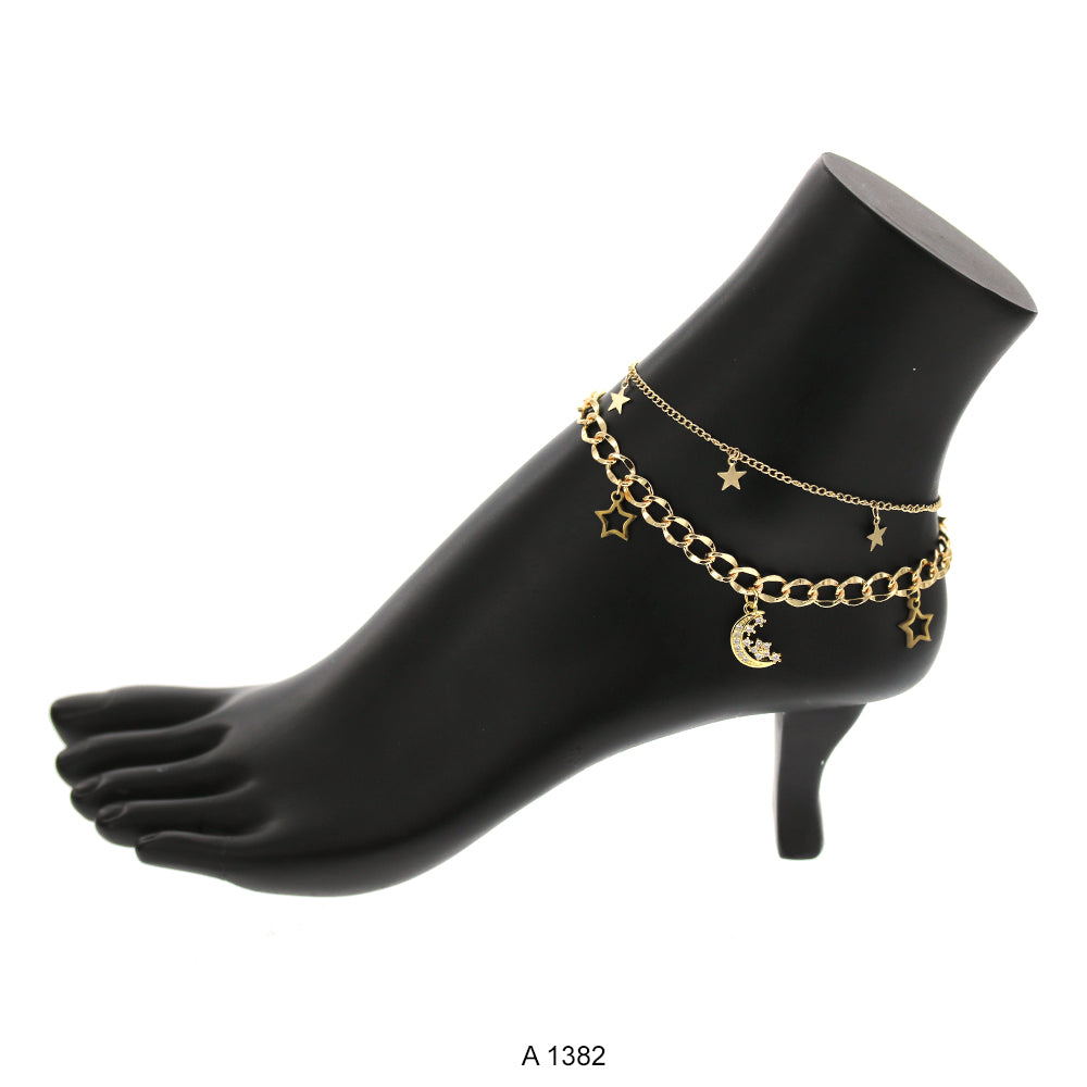 Gold Plated Anklet A 1382