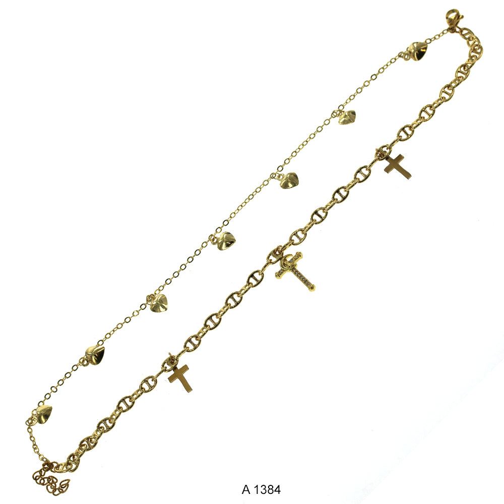 Gold Plated Anklet A 1384