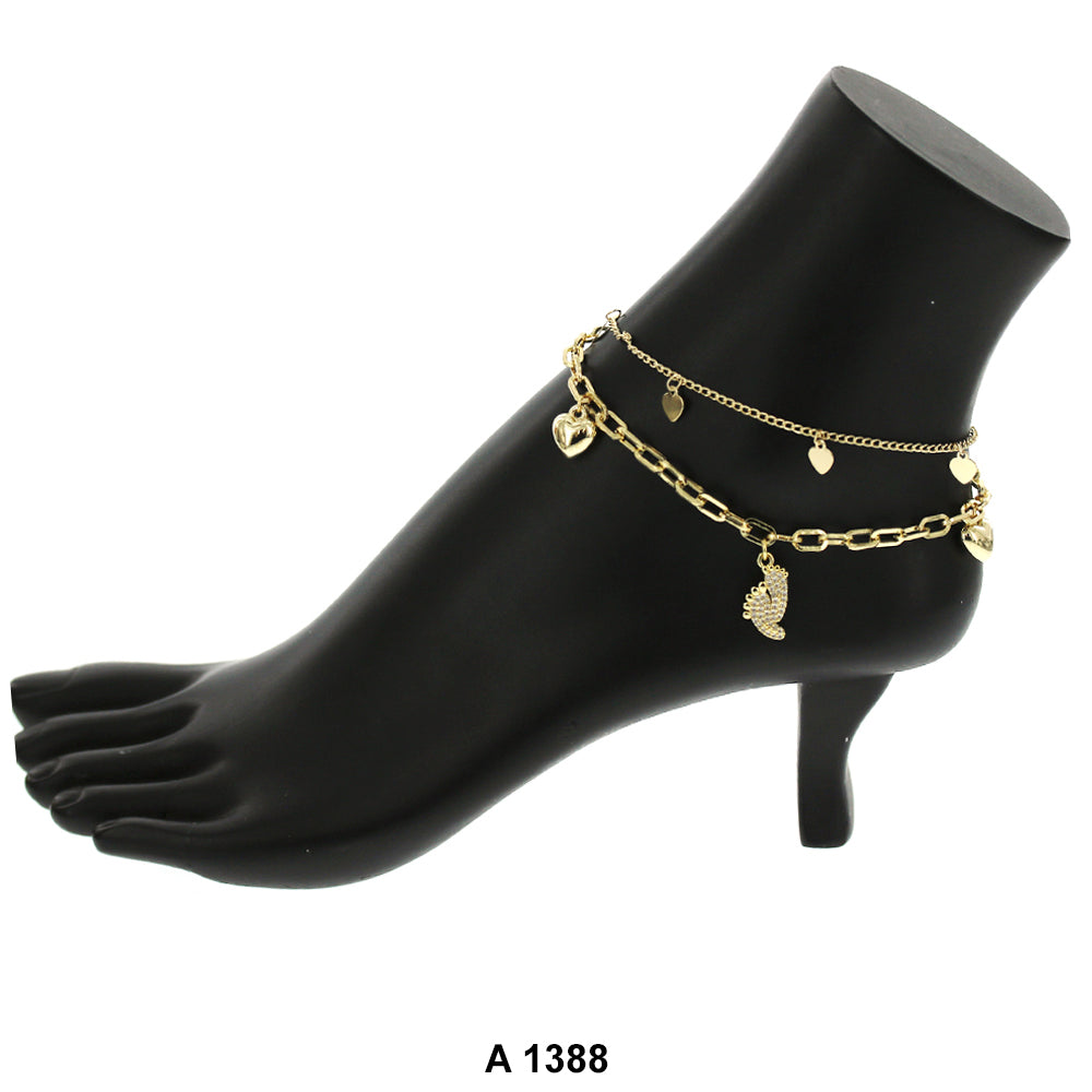 Gold Plated Anklet A 1388
