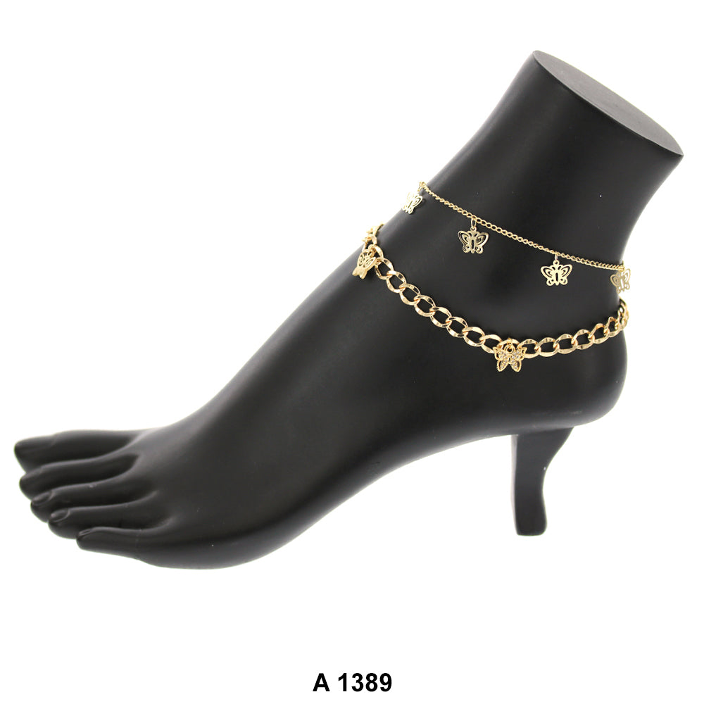 Gold Plated Anklet A 1389