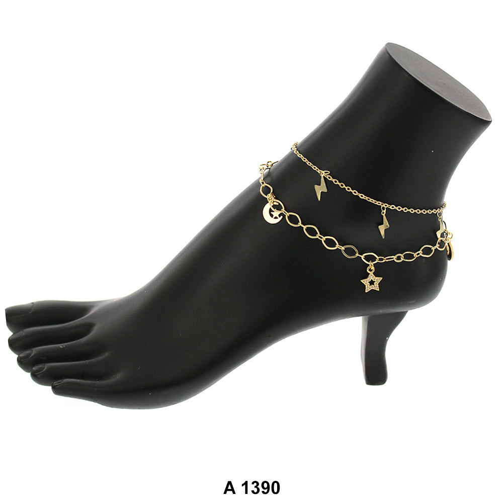 Gold Plated Anklet A 1390