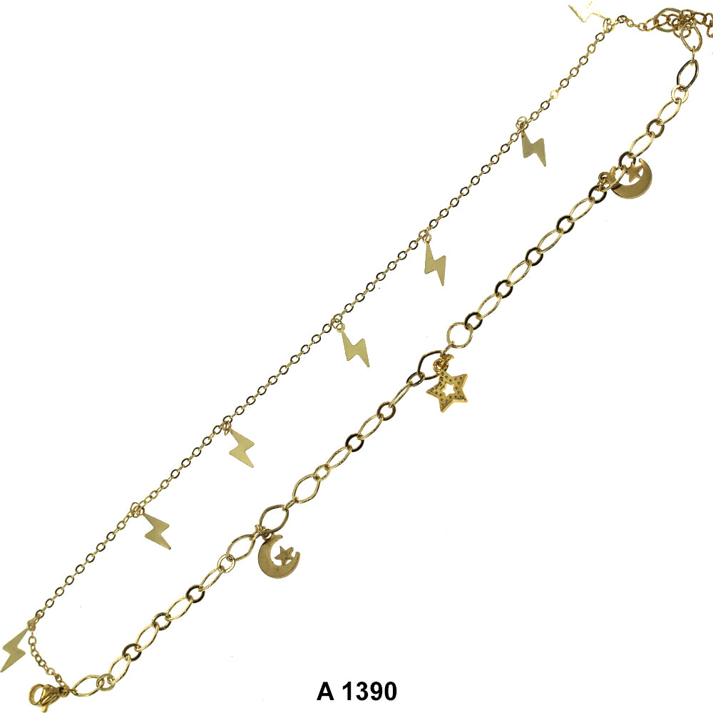 Gold Plated Anklet A 1390