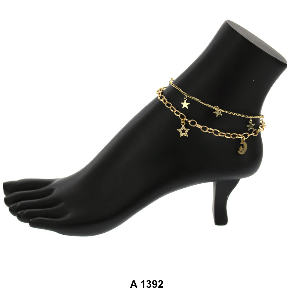 Gold Plated Anklet A 1392